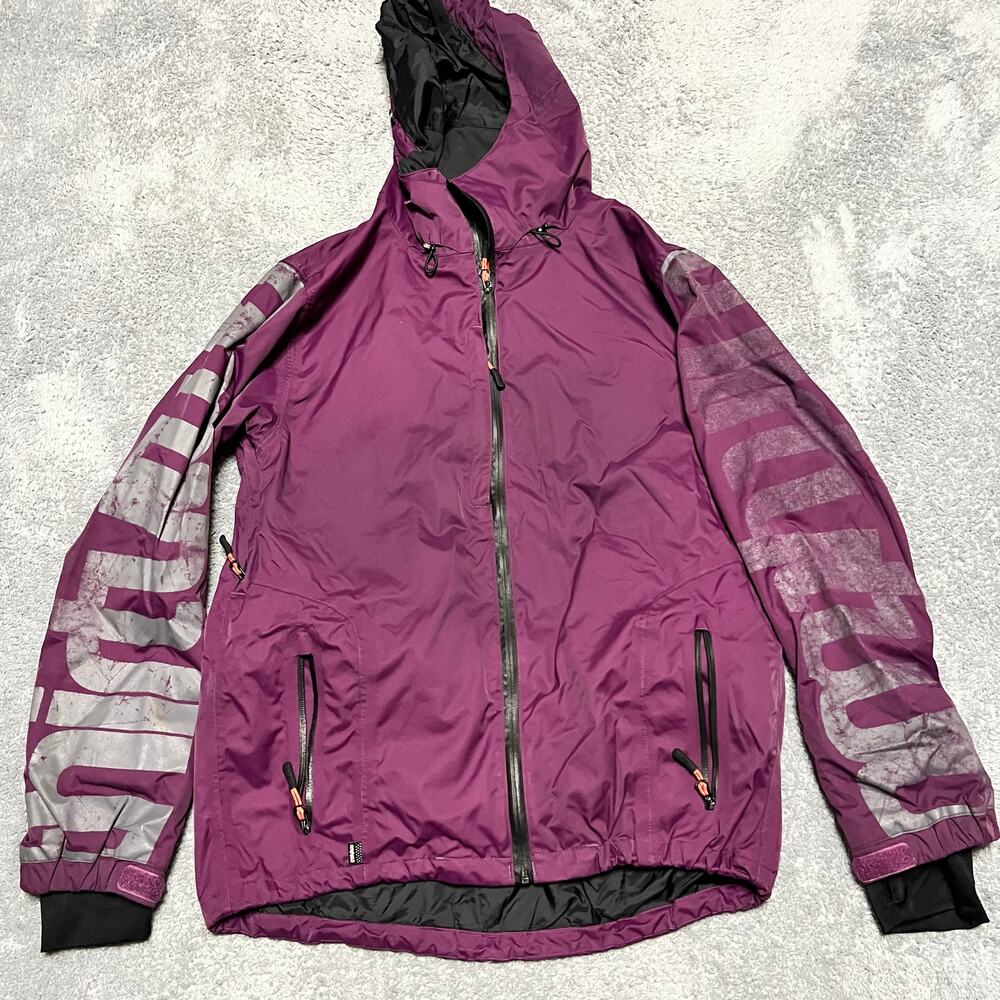 ThirtyTwo Shiloh Jacket Mens Small Shell Snowboard Coat Purple Hooded